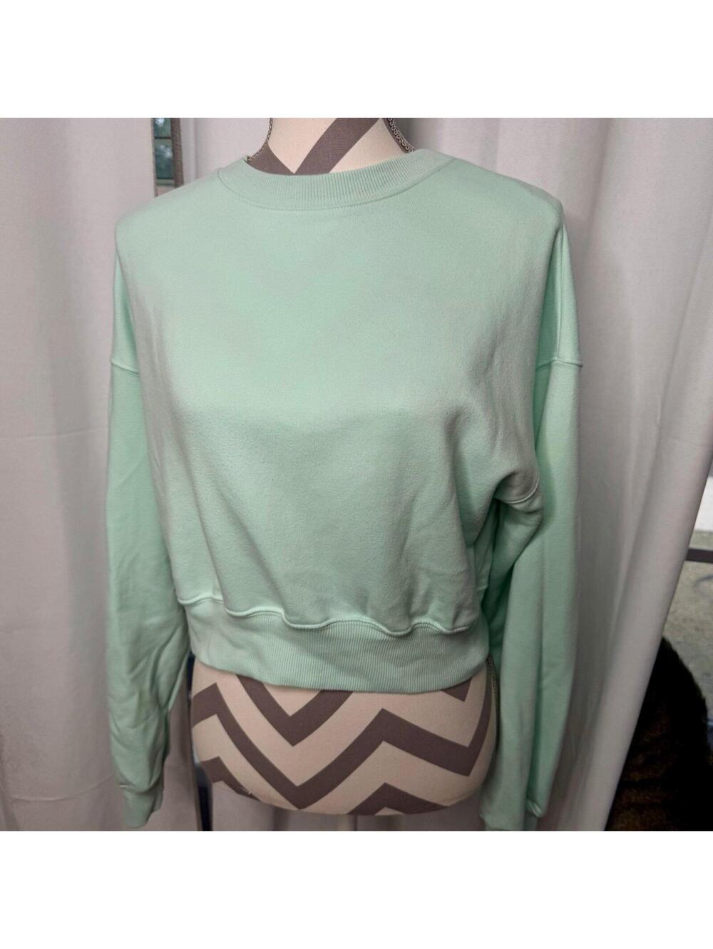 Wild fable medium mint green cropped sweater
